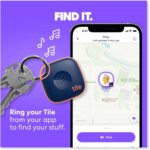 Tile by Life360 Mate - Bluetooth Tracker, Keys Finder and Item Locator for Keys, Bags and More. Phone Finder. Both iOS and Android Compatible. 4-Pack (Black) - Image 4