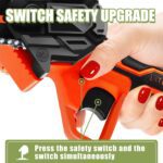 Mini Chainsaw 6 Inch Cordless, Super Handheld Chainsaw with 2x Big Batteries, Electric Mini Chain saw Battery Powered, Small Hand saws for Tree Wood - Garden Yard Time Saving Tool - Image 3