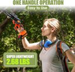 Mini Chainsaw 6 Inch Cordless, Super Handheld Chainsaw with 2x Big Batteries, Electric Mini Chain saw Battery Powered, Small Hand saws for Tree Wood - Garden Yard Time Saving Tool - Image 4
