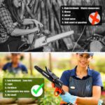 Mini Chainsaw 6 Inch Cordless, Super Handheld Chainsaw with 2x Big Batteries, Electric Mini Chain saw Battery Powered, Small Hand saws for Tree Wood - Garden Yard Time Saving Tool - Image 8