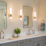 Gold Wall Sconce 5CCT Dimmable Bathroom Sconce with Acrylic Shade LED 15 inch Hardwired Wall Light Fixtures for Bathroom Living Room Bedroom Hallway - Image 8