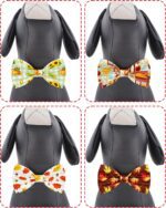PET SHOW 10 Pack Fall Small Dog Collar Bow Ties Bulk Puppy Cats Autumn Adjustable Bowties for Medium Dogs Pumpkin Maple Leaf Bowknots Birthday Party Holiday Assorted Pet Grooming Accessories - Image 5