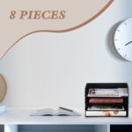 Paper Organizer for Desk Stackable Plastic Paper Tray Office Organization and Storage 9.37 x 5.91 x 1.57 Inch Stacking File Rectangular Letter Tray for Office Desktop(Black,8 Pcs) - Image 5