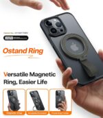 TORRAS 2025 Upgrade (Gen 6.0) Magnetic Phone Grip Holder Kickstand with Braided Strap, Fit for MagSafe Ring Removable, for iPhone 17 16,15, 14, 13 12 Pro/Max Samsung Galaxy, Google, Bronze Black - Image 3