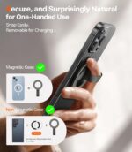 TORRAS 2025 Upgrade (Gen 6.0) Magnetic Phone Grip Holder Kickstand with Braided Strap, Fit for MagSafe Ring Removable, for iPhone 17 16,15, 14, 13 12 Pro/Max Samsung Galaxy, Google, Bronze Black - Image 7