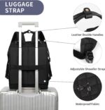 EMPSIGN 17 Inch Laptop Backpack for Women, Work Business Travel Computer College Bags, Large Capacity Water-repellent Quilted Casual Daypack with USB Port, Black - Image 6