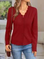 LILLUSORY Womens Cardigan Sweaters Long Sleeve Casual Lightweight Button Down V-Neck Fall Clothes 2025 - Image 6