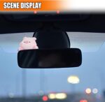 Cute Pig Car Rearview Mirror Decoration, Cartoon Funny Mini Car Dashboard Ornaments, Universal Aesthetic Automotive Interior Accessories for Women Men Present (Pig) - Image 6