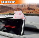 Cute Pig Car Rearview Mirror Decoration, Cartoon Funny Mini Car Dashboard Ornaments, Universal Aesthetic Automotive Interior Accessories for Women Men Present (Pig) - Image 7