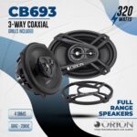 ORION Cobalt Series CB65C 2-Way Car Audio Component System - 6.5” Speakers, Full Range, Enhanced Bass, 280W, 4 Ohms, Easy Installation, 1” Silk Dome Tweeter, External Passive Crossover (Pair) - Image 3