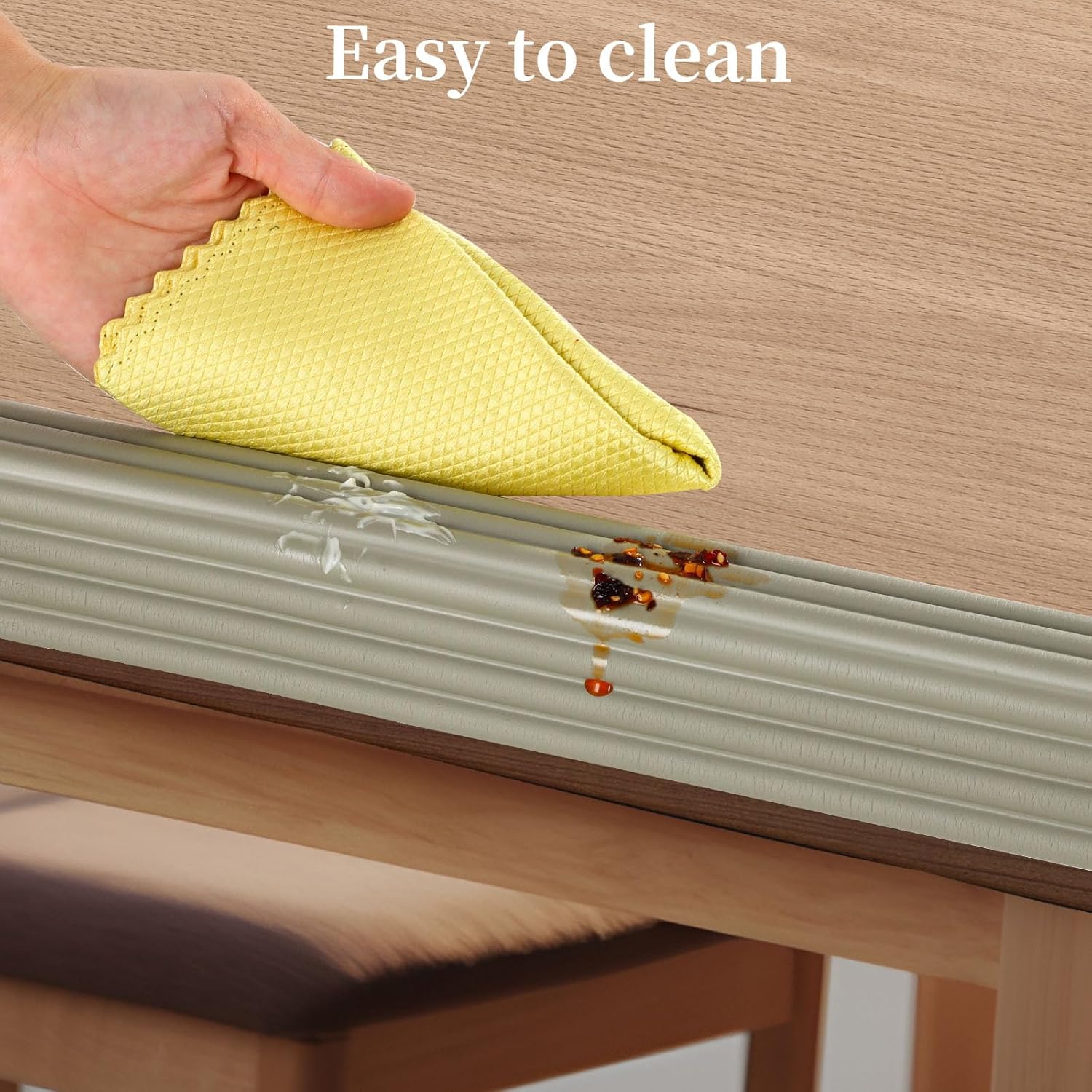 Corner Protector for Baby, Widen Edge Protector with Adhesive Backing, Baby Proofing Edge Corner Protectors Self Adhesive Furniture Corner Guard Bumper for Table, Desk, Fireplace (Gray, 16.4ft) - Image 6