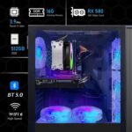 STGAubron Gaming PC Desktop, AMD Ryzen 5 2600 up to 3.9G, Radeon RX 580 16G, 16G DDR4, 512G SSD, WiFi 6, BT 5.0, RGB Fan x6, Windows 11 Home - Image 5