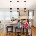 NOXARTE Vintage Pendant Light Lantern Ceiling Light Fixture with Glass Shade Adjustable Chain for Kitchen Island Farmhouse Loft Porch Width 7 Inch x Height 15 Inch - Image 7