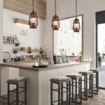 NOXARTE Vintage Pendant Light Lantern Ceiling Light Fixture with Glass Shade Adjustable Chain for Kitchen Island Farmhouse Loft Porch Width 7 Inch x Height 15 Inch - Image 8