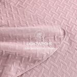 FLYMME Pink Twin Quilt Bedding Set Thin Lightweight Bedspreads,Modern Style Geometric Weave Stripe Pattern,Soft Microfiber Bed Coverlet for All Season (1 Quilt, 1Sham) - Image 7