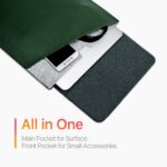WALNEW 13.5" Sleeve for 13.5 Inch Microsoft Surface Laptop 5/4/3/2/1(2022/2021/2019/2018/2017 Released) Protective Soft Sleeve Case Cover Bag with Safe Interior and Exterior Mouse Pad, Green - Image 5