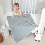 Baby Blanket Knit Ultra Soft Swaddle Receiving Blankets for Boys & Girls Cotton Knitted Newborn Infant Toddler Nursery Crib 30 x 40 Inch - Image 3