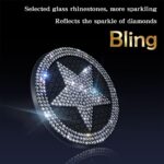 Crystal Rhinestone Car Cup Holder Insert Coaster Bling 2 Pack 2.75 Inch White Car Interior Accessories for Women and Girls - Image 4