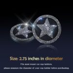 Crystal Rhinestone Car Cup Holder Insert Coaster Bling 2 Pack 2.75 Inch White Car Interior Accessories for Women and Girls - Image 6