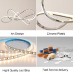 LED Pendant Lights Modern DIY Chrome Plated Dimmable Chandelier Adjustable Hanging Pendant Lamp Fixtures for Dining Living Room Kitchen Room Bar With RC (Chrome Plated, Dia25.6-30xH7.9 Inch) - Image 7