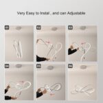 LED Pendant Lights Modern DIY Chrome Plated Dimmable Chandelier Adjustable Hanging Pendant Lamp Fixtures for Dining Living Room Kitchen Room Bar With RC (Chrome Plated, Dia25.6-30xH7.9 Inch) - Image 9