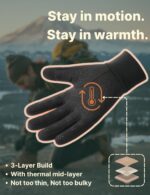 Winter Gloves Women Men Cold Weather Touch Screen 3-Layers Liner Glove for Running, Cycling, Biking, Hiking, Driving - Image 3