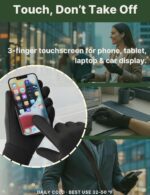 Winter Gloves Women Men Cold Weather Touch Screen 3-Layers Liner Glove for Running, Cycling, Biking, Hiking, Driving - Image 4