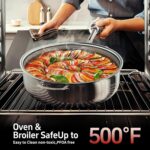 7-Piece 5 Ply Stainless Steel Cookware Set with Lids, Pots and Pans Set Non Stick, Non-Toxic, for Induction, Oven, Dishwasher Safe, RV Essentials, Kitchen Appliances - Image 6