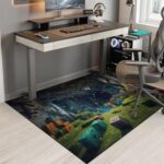 Block Game Rug Teen Kids Carpet, Pixel Games Scene Decoration Mat, Washable Game Rugs for Boy’s Bedroom Living Room Playroom, Non-Slip Children Gaming Area Rugs (Green Grass Karst Cave, 63" x 47") - Image 5