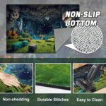 Block Game Rug Teen Kids Carpet, Pixel Games Scene Decoration Mat, Washable Game Rugs for Boy’s Bedroom Living Room Playroom, Non-Slip Children Gaming Area Rugs (Green Grass Karst Cave, 63" x 47") - Image 6