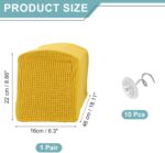 uxcell Couch Arm Covers, Stretch Sofa Armrest Cover with Twist Nails Scratch-Resistant Furniture Protector for Sofas Chairs, Yellow - Image 3