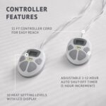 Serta Waterproof Heated Mattress Pad - Electric Bed Warmer with 10 Heat Settings, Auto Shut Off Timer, ETL Certified Electric Mattress Pad, Elastic Deep Pocket, Machine Washable, White Queen - Image 6