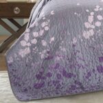 Masterplay 3-Piece Fine Printed Oversize (118 inchx95 inch ) Quilt Set,Bedspread Coverlet King Size Bed Cover (Dark Grey,Purple Gradient,Vine) - Image 4