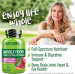 NATURELO Whole Food Multivitamin for Women 50+ (Iron Free) with Vitamins, Minerals, & Organic Extracts - Supplement for Post Menopausal Women Over 50 - No GMO - 120 Vegan Capsules - Image 5