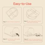 Humane Mouse Trap Pack of 2, Live Mouse Traps Catch and Release for Indoors & Outdoors, Pet & Child Safe, 6.69" Reusable Plastic Mouse Cage with Spring Door, Cleaning Brush Included, Blue - Image 4