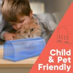 Humane Mouse Trap Pack of 2, Live Mouse Traps Catch and Release for Indoors & Outdoors, Pet & Child Safe, 6.69" Reusable Plastic Mouse Cage with Spring Door, Cleaning Brush Included, Blue - Image 7