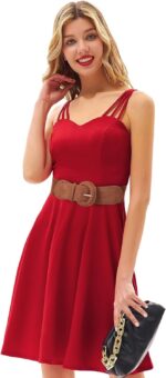 GRACE KARIN Women's Suede Elastic Belt Wide Stretchy Belt Vintage Chunky Buckle Belts S-XXL - Image 5