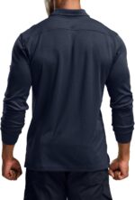 CQR Men's Polo Shirt, Long Sleeve Tactical Shirts, Outdoor UPF 50+ Pique Shirt, Dry Fit Lightweight Golf Shirts - Image 3