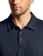 CQR Men's Polo Shirt, Long Sleeve Tactical Shirts, Outdoor UPF 50+ Pique Shirt, Dry Fit Lightweight Golf Shirts - Image 9