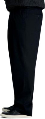 Haggar Men's Premium No Iron Khaki Classic Fit Pleat Front Regular and Big & Tall Sizes - Image 3
