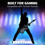 PDP Riffmaster Wireless Guitar Controller for Nintendo Switch, Nintendo Switch 2, Lite/OLED: Fortnite Festival, Rechargeable Battery, Officially Licensed - Black - Image 4
