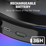 PDP Riffmaster Wireless Guitar Controller for Nintendo Switch, Nintendo Switch 2, Lite/OLED: Fortnite Festival, Rechargeable Battery, Officially Licensed - Black - Image 8