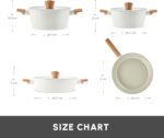 Karaca Swiss Crystal Almond 7-Piece Induction Non-Stick Cookware Set – Cream, PFAS-Free SwissCrystal Coating - Image 3