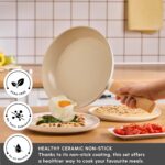 Karaca Swiss Crystal Almond 7-Piece Induction Non-Stick Cookware Set – Cream, PFAS-Free SwissCrystal Coating - Image 4