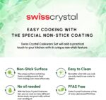 Karaca Swiss Crystal Almond 7-Piece Induction Non-Stick Cookware Set – Cream, PFAS-Free SwissCrystal Coating - Image 5