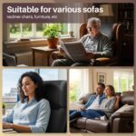 Recliner Headrest Protector,Non Slip Waterproof Headrest Cover,Leather Recliner Headrest Cover for Sofa,Furniture,Living Room,Office Chair (Dark Gray) - Image 7