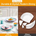 UNK U 10.5-Inch Marble Melamine Plates Set of 6, Modern Marble Dinner Plates with Gold Accents, Dishwasher Safe Decorative Plates for Wedding, Party & Everyday Dining - Image 8