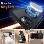 ORETECH Magnetic for iPhone 15 Case, [Compatible with MagSafe][2 Pcs Screen Protectors][15 FT Drop Protection] Frosted Translucent Back, Shockproof, Anti-Scratch Phone Case for iPhone 15, Black - Image 3