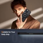 ORETECH Magnetic for iPhone 15 Case, [Compatible with MagSafe][2 Pcs Screen Protectors][15 FT Drop Protection] Frosted Translucent Back, Shockproof, Anti-Scratch Phone Case for iPhone 15, Black - Image 8