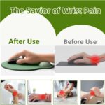 Mouse Pad with Wrist Rest, Comfortable Memory Foam Mouse Mat Gaming Pad with Wrist Support Pain Relief Mouse Pad for Office Computer Laptop Typist Gamer (Green) - Image 4